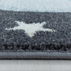 Round Children's Floor Rug - Fleurtje Dragon Blue