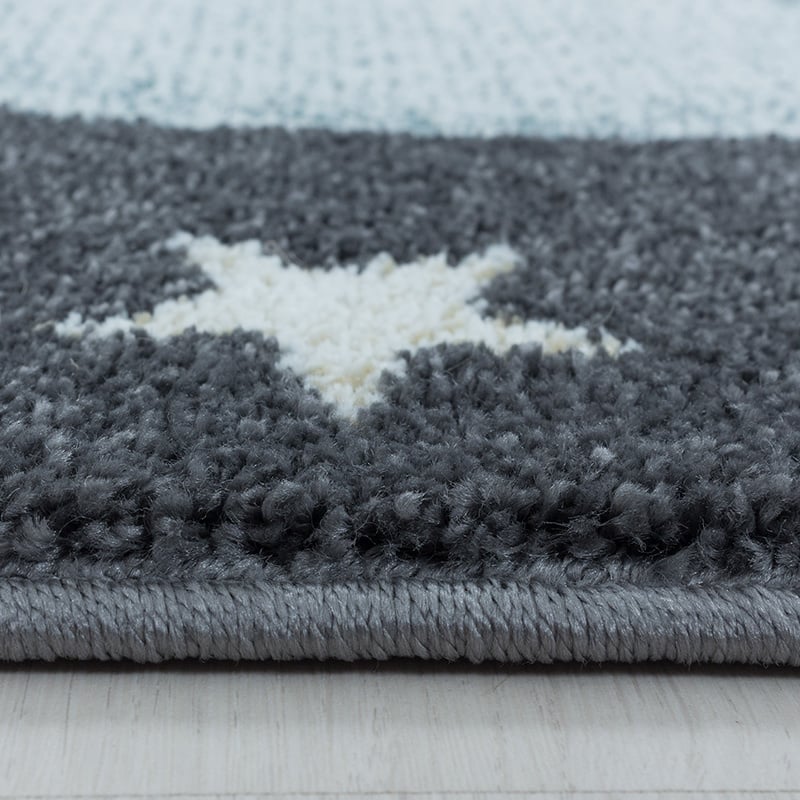 Round Children's Floor Rug - Fleurtje Dragon Blue