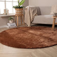 Round washable rug - Clean Rust