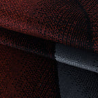 Modern Area Rug - Streaky Waves Red/Black