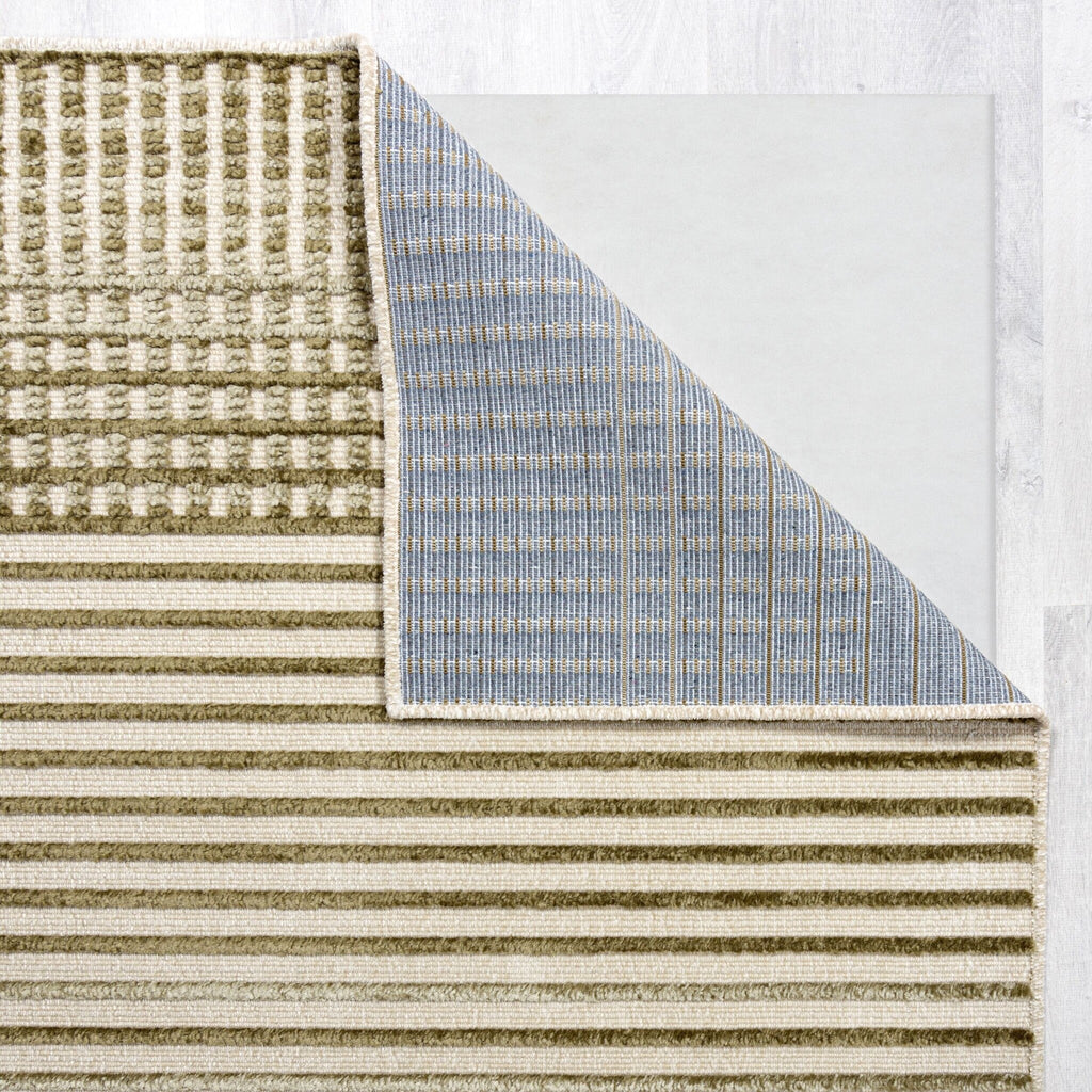 Washable floor rug - Elto Stripe Green
