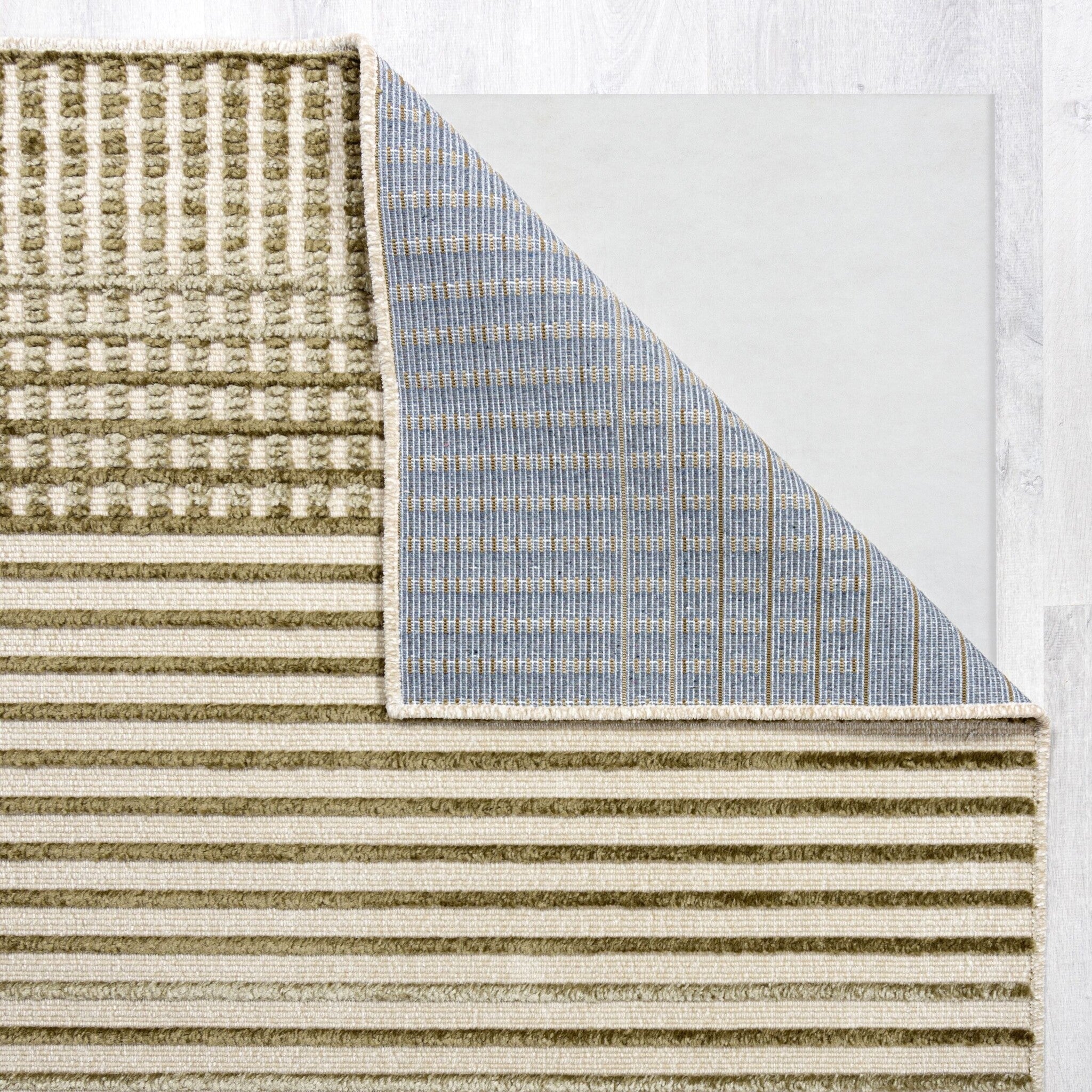 Washable floor rug - Elto Stripe Green