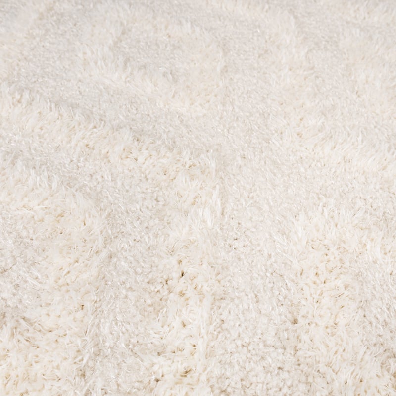 Round Scandinavian Rug - Lova Diamond Cream
