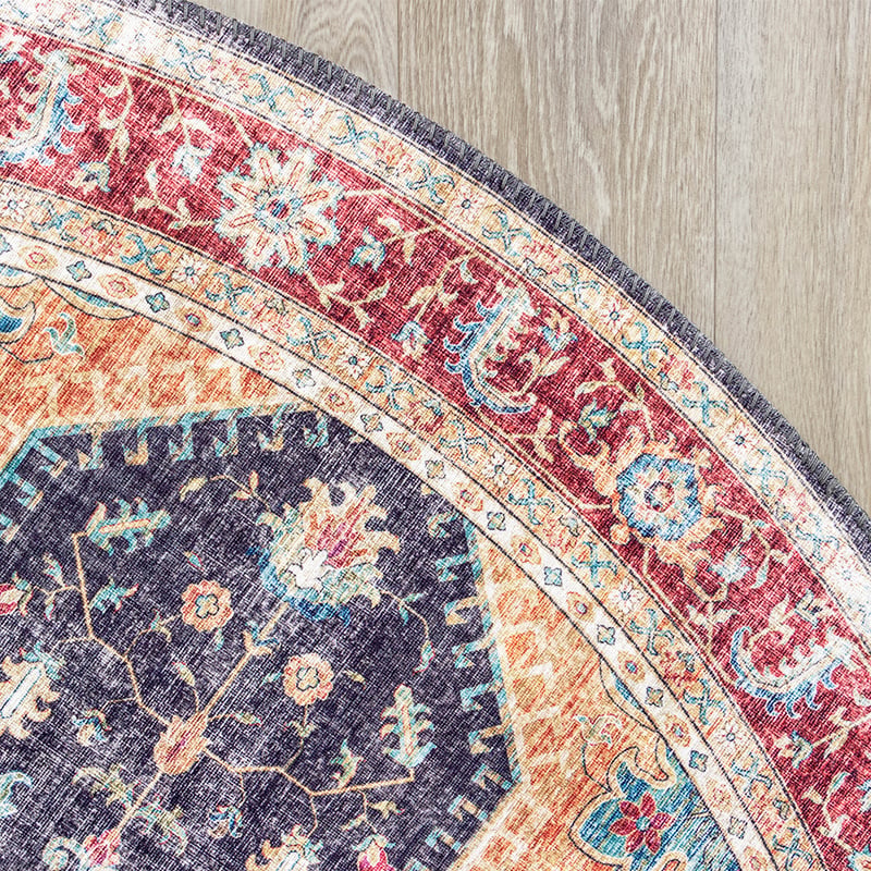 Round Vintage Rug - Azara Blue/Red