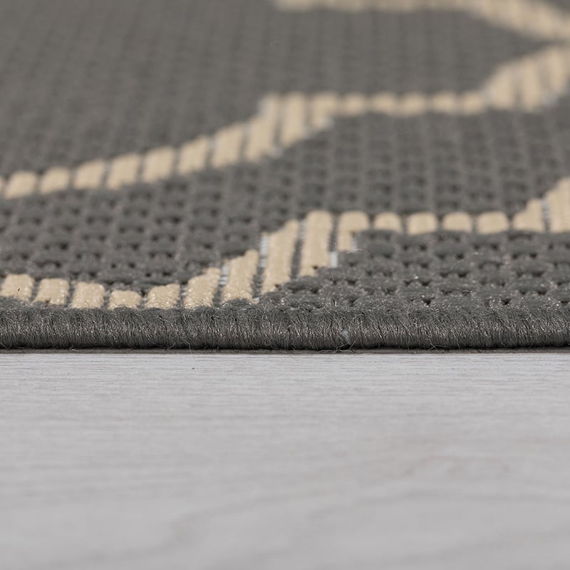 Retro Balcony Rug - Floreno Milan Anthracite/Beige