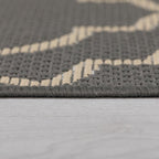 Retro Balcony Rug - Floreno Milan Anthracite/Beige