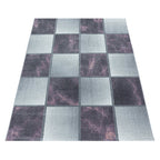 Modern floor rug - Optimism Box Purple/Grey