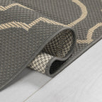 Retro Balcony Rug - Floreno Milan Anthracite/Beige
