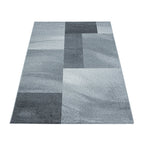 Retro Rug - Stencil Rectangles Grey/Anthracite