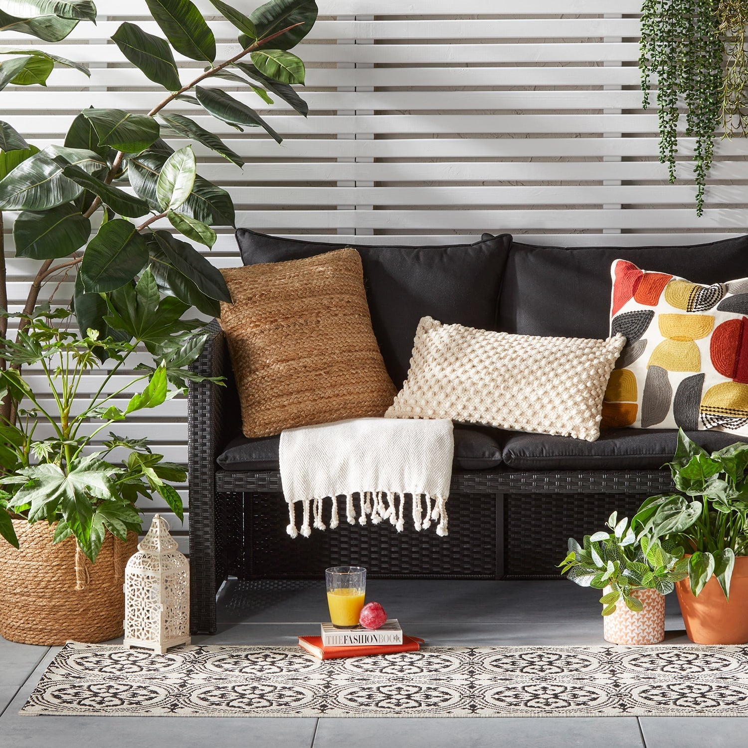 Outdoor runner - Varano Casablanca Black/White