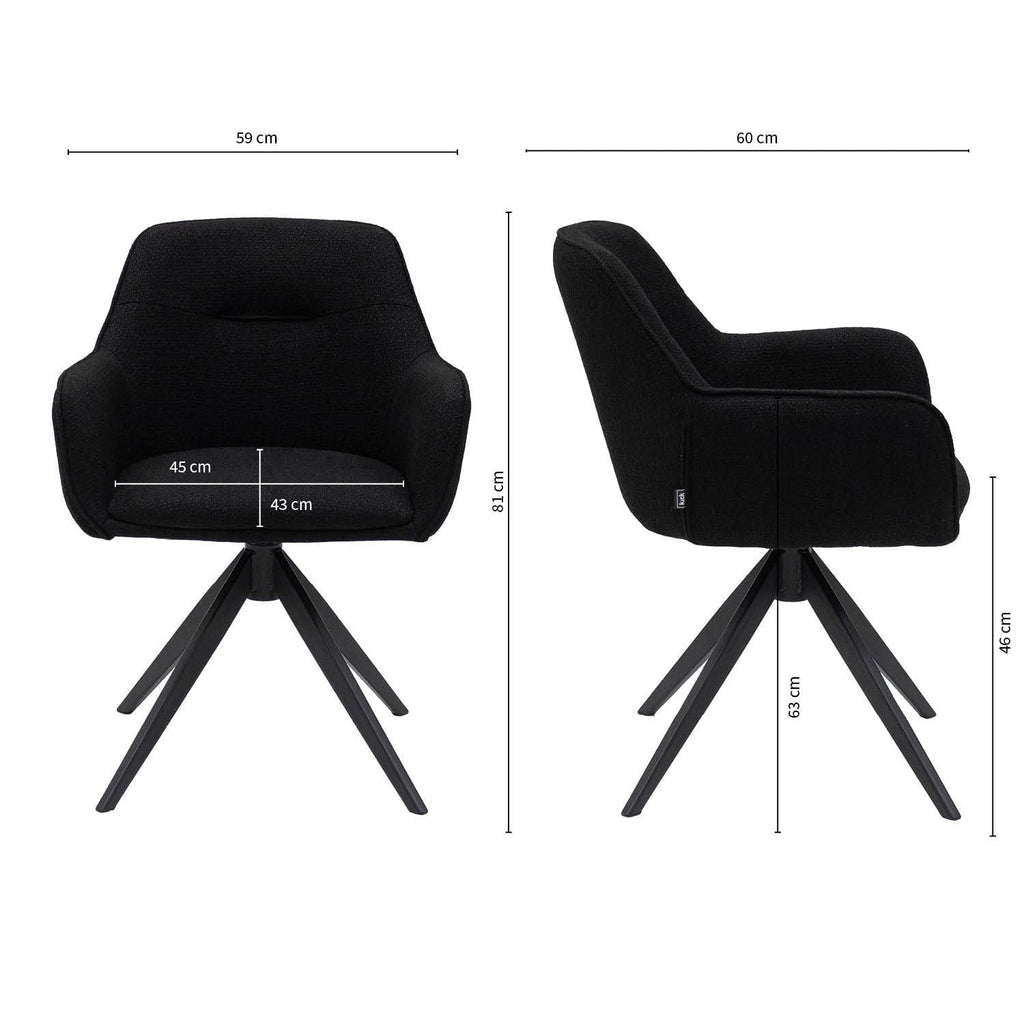 Swivel Chair - Arne Black