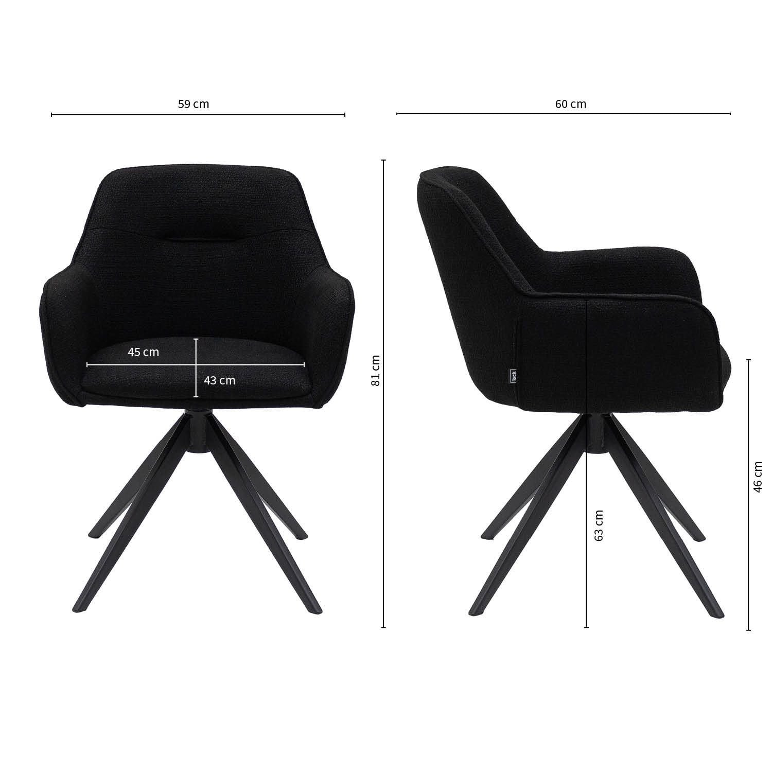 Swivel Chair - Arne Black