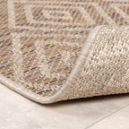 Jute Outdoor Rug - Fora Tile Natural