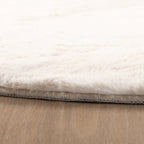 Oval Low-Pile Rug – Cozy Cream