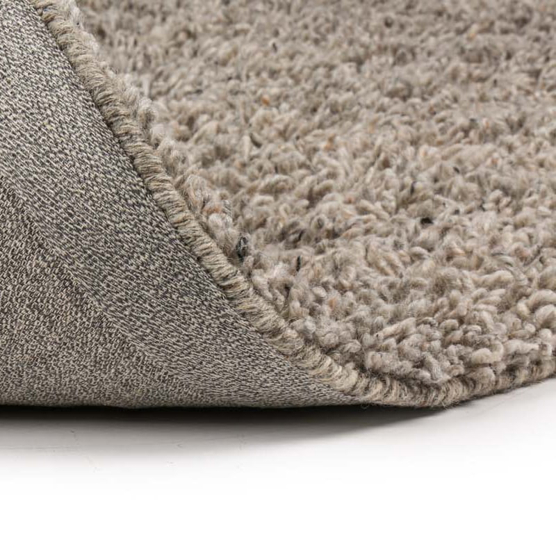 Wool floor rug - Berbero Lungo Light Grey 834