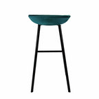 Velvet Bar Stool - Blue