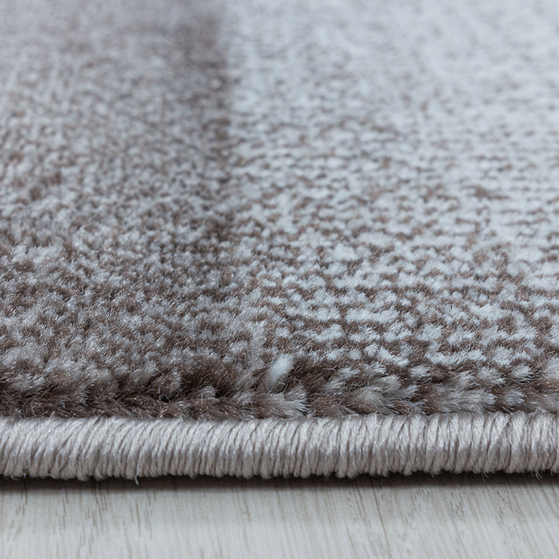 Modern Floor Rug - Streaky Box Brown/Beige