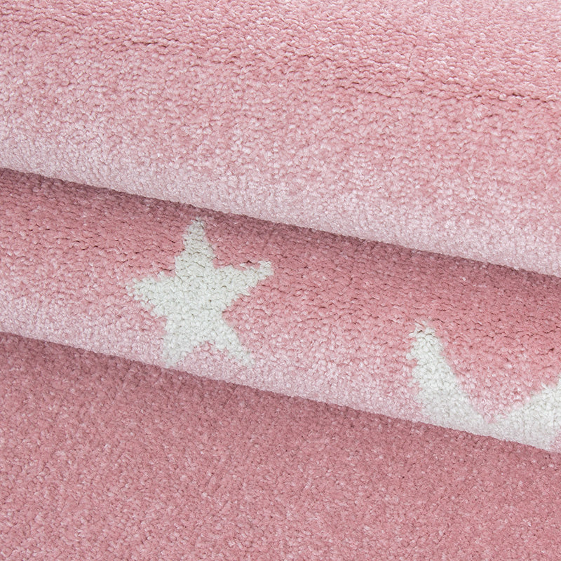 Kids floor rug - Bambi Star Pink