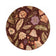 Round washable rug - Misty Flowers Brown