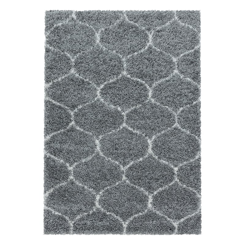 Berber Floor Rug - Agadir Circle Grey/Cream
