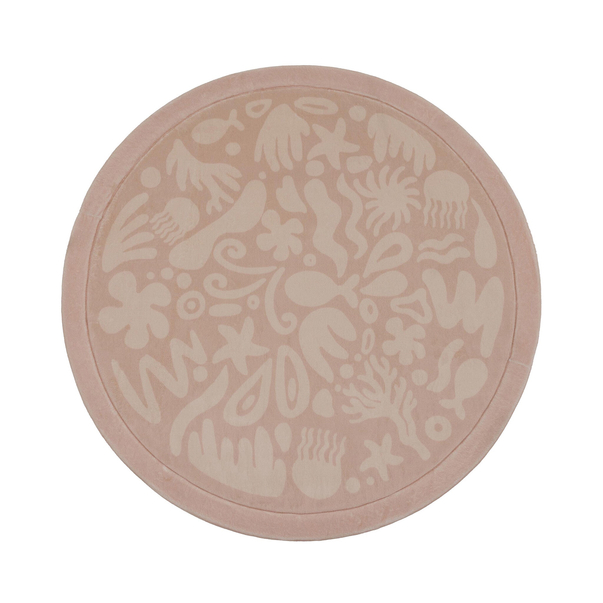 Round washable play mat - Flo Pink