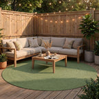 Round Indoor Outdoor Rug - Bali Green
