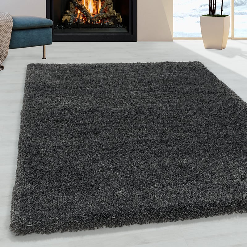 High-pile floor rug - Fuzzy Dark Grey