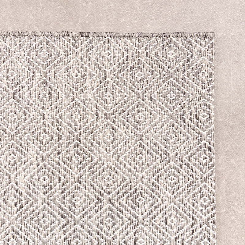 Square Outdoor Rug - Summer Tile Light Grey