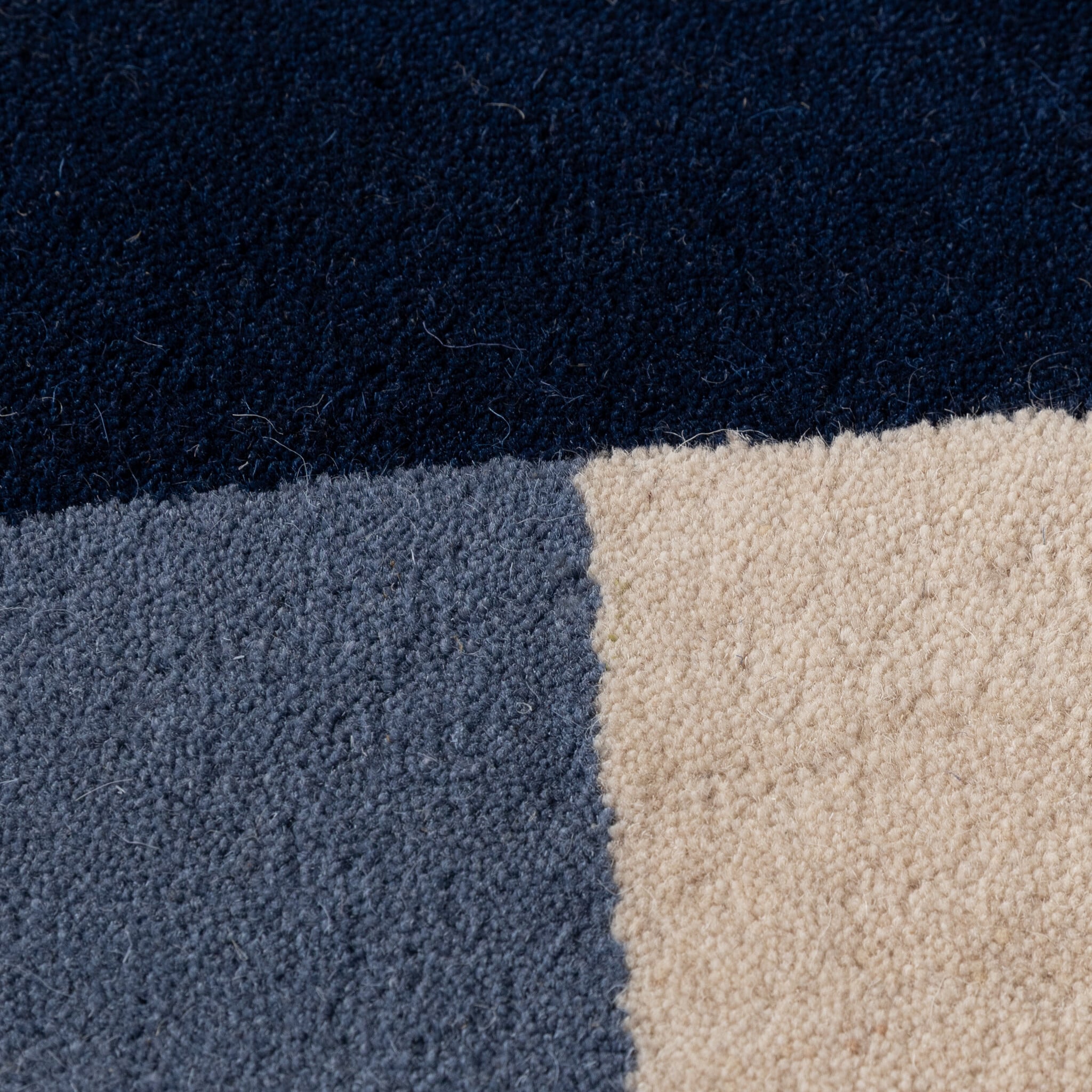 Wool Abstract Rug – Jules Cream/Blue