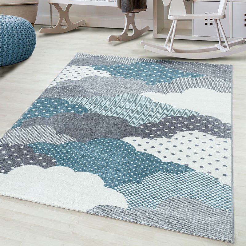 Children's Area Rug - Bambi Clouds Blue