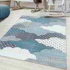 Children's Area Rug - Bambi Clouds Blue