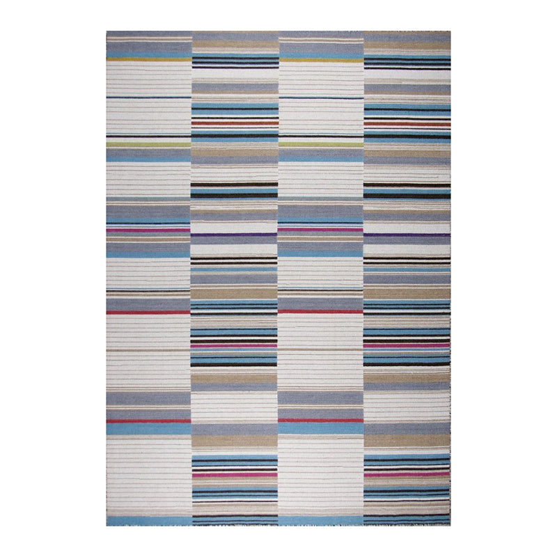 Wool floor rug - Bon Multicolor/Turquoise