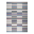 Wool floor rug - Bon Multicolor/Turquoise
