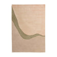Wool floor rug - Organix Green/Beige 750