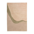 Wool floor rug - Organix Green/Beige 750