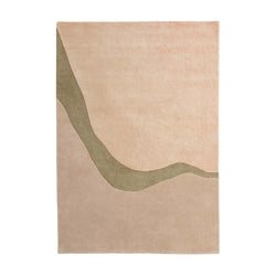 Wool floor rug - Organix Green/Beige 750