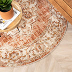 Round Vintage Rug - Spring Medallion Terra/Cream
