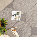 Modern Outdoor Rug - Porto Curves Light Gray