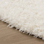 Oval Shaggy Rug - Blaze Cream/White