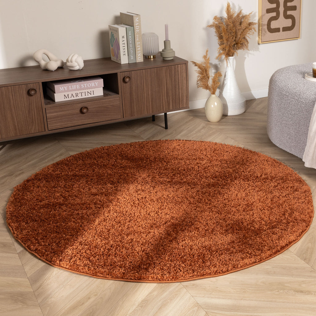 Round High-Pile Rug – Wish Terracotta