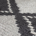 Geometric floor rug - Domino Zaid Black/White