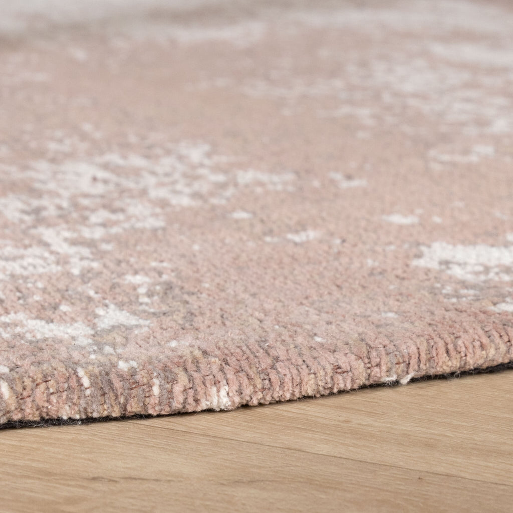 Round abstract rug - Candice Taupe