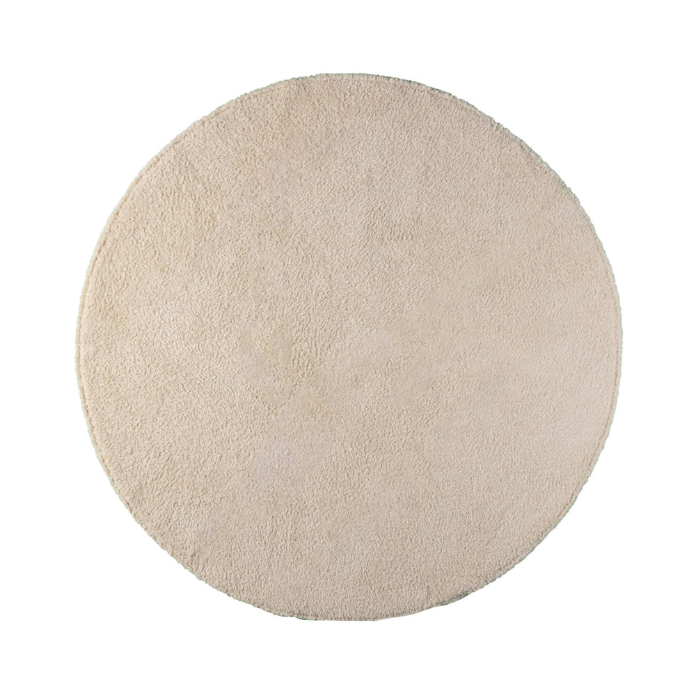 Soft round rug - Teddy Cream