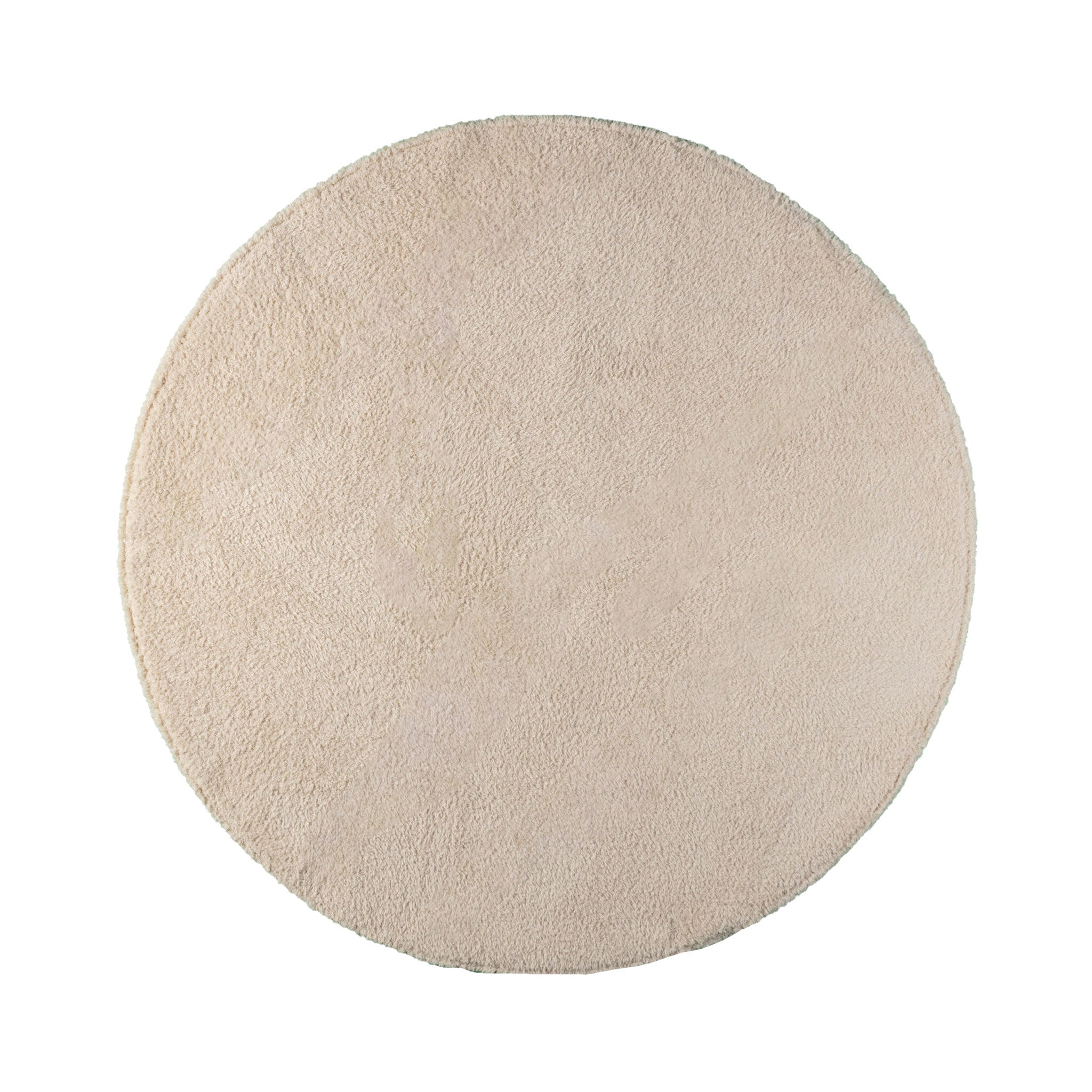 Soft round rug - Teddy Cream