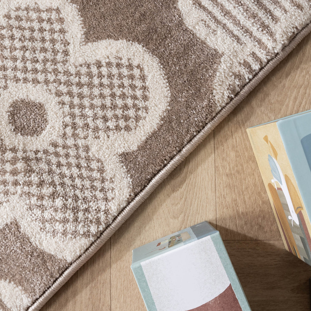 Kids Room Rug - Bowie Flower Taupe