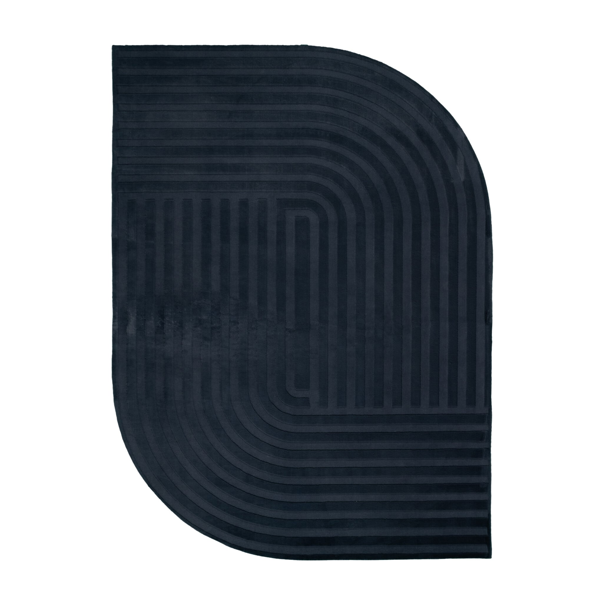 Irregular Rug - Flowy Lines Anthracite