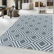 Modern floor rug - Streaky Square Grey/White