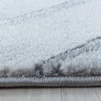 Modern floor rug - Marble Square Grey/Silver