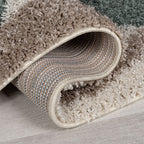 High-Pile Floor Rug - Alano Stream Blue/Green