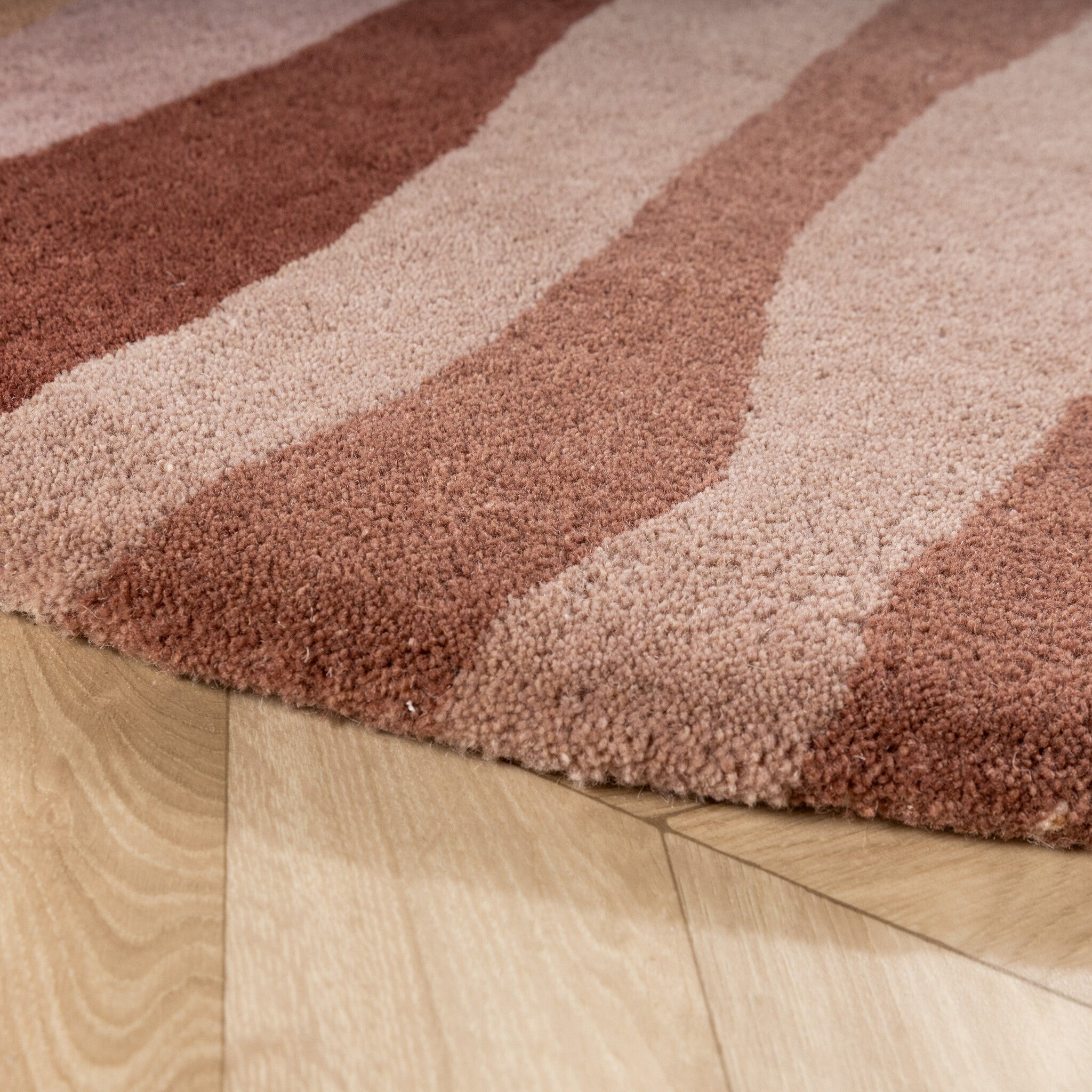 Round Wool Rug – Liora Pink